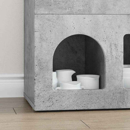 Sideboard Betonggrå 80,5 x 35 x 59 cm Konstruerat trä
