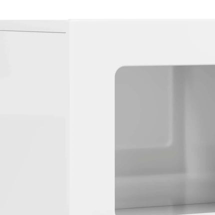 Sideboard Högblanka vita 80,5 x 35 x 59 cm Konstruerat trä