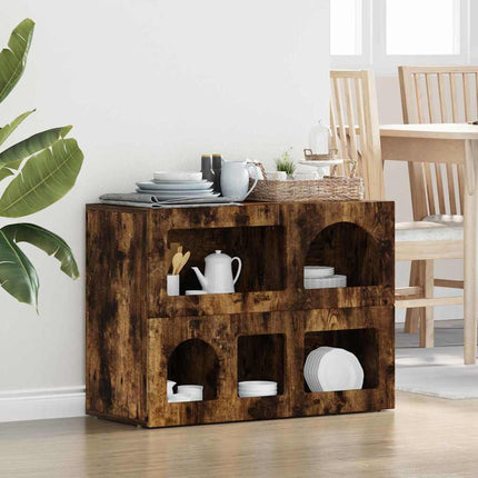 Sideboard ELST Rökt ek 80,5 x 35 x 59 cm Konstruerat trä