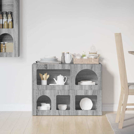 Sideboard Grå Sonoma 80,5 x 35 x 59 cm Konstruerat trä