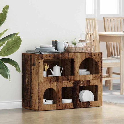 Sideboard Gammalt trä 80,5 x 35 x 59 cm Konstruerat trä