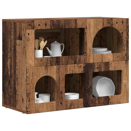 Sideboard Gammalt trä 80,5 x 35 x 59 cm Konstruerat trä
