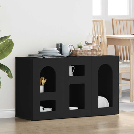 Sideboard Svart 100 x 35 x 59 cm Konstruerat trä