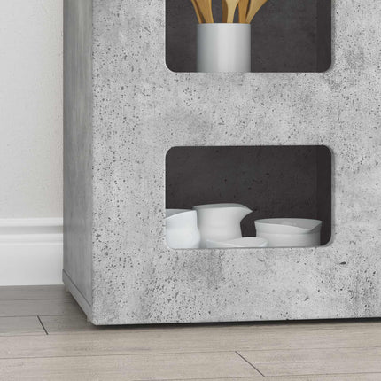 Sideboard Betonggrå 100 x 35 x 59 cm Konstruerat trä