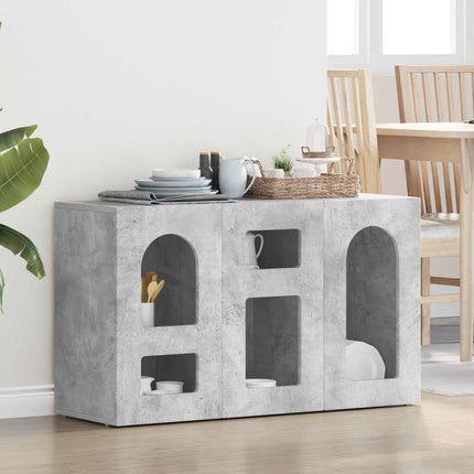 Sideboard Betonggrå 100 x 35 x 59 cm Konstruerat trä