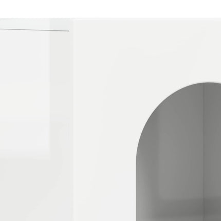 Sideboard Högblanka vita 100 x 35 x 59 cm Konstruerat trä