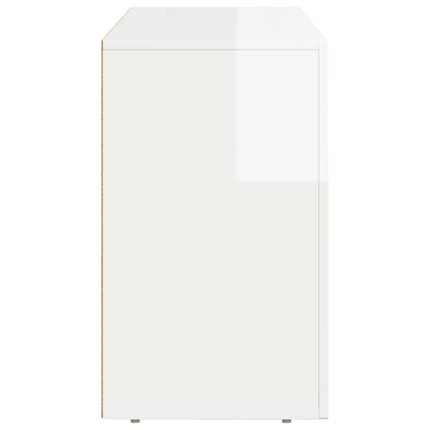 Sideboard Högblanka vita 100 x 35 x 59 cm Konstruerat trä