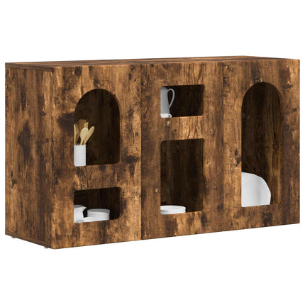 Sideboard Rökt ek 100 x 35 x 59 cm Konstruerat trä