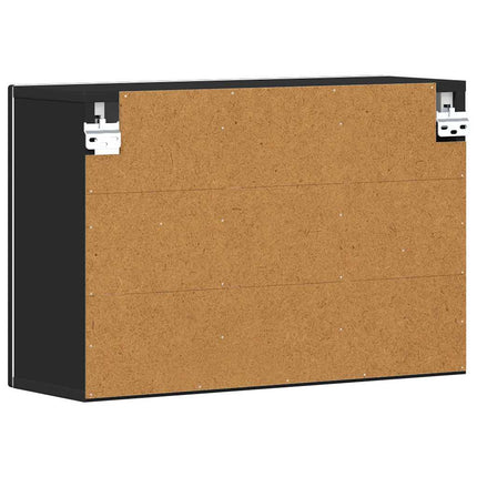 Hängande skåp med hylla Svart 60 x 20 x 40 cm Konstruerat trä