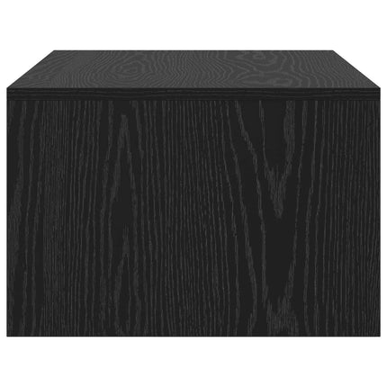 Väggmonterat skrivbord Svart Ek 80 x 45 x 30 cm Konstruerat trä