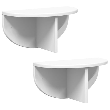 Vägg hylla 2 pcs Vit 38 x 19 x 19 cm Konstruerat trä