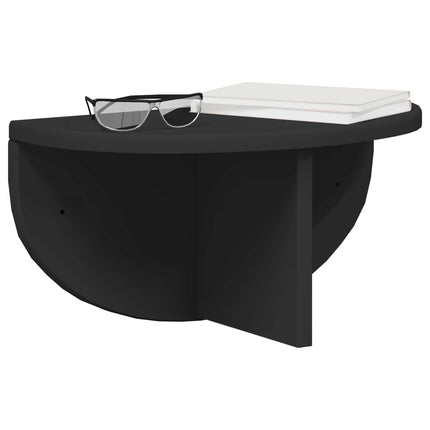 Vägg hylla 2 pcs Svart 38 x 19 x 19 cm Konstruerat trä