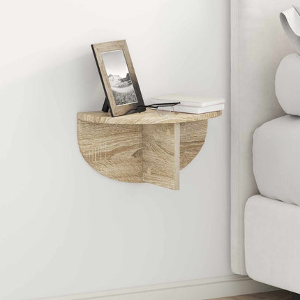 Vägg hylla 2 pcs Sonoma-ek 38 x 19 x 19 cm Konstruerat trä