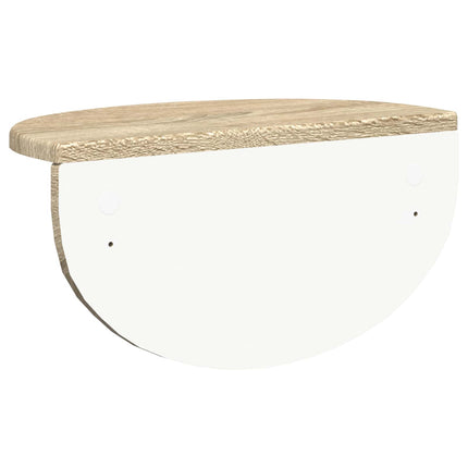 Vägg hylla 2 pcs Sonoma-ek 38 x 19 x 19 cm Konstruerat trä