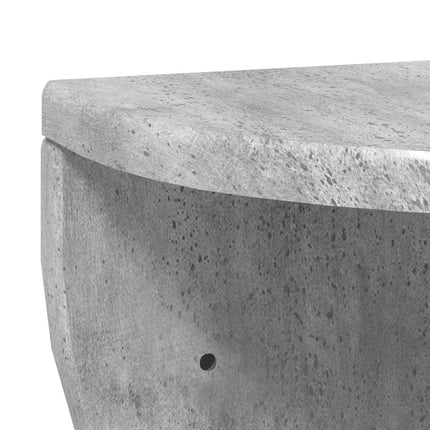 Vägg hylla Väggmonterat 2 st Betonggrå 38 x 19 x 19 cm