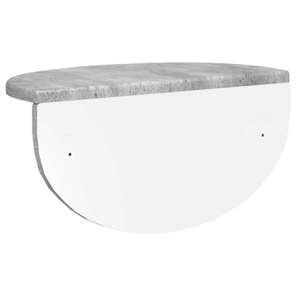 Vägg hylla 2 pcs Betonggrå 38 x 19 x 19 cm Konstruerat trä