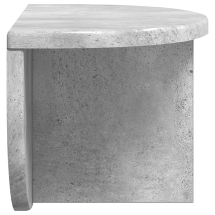 Vägg hylla 2 pcs Betonggrå 38 x 19 x 19 cm Konstruerat trä