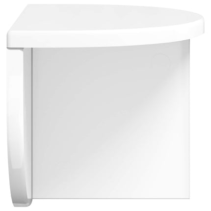 Vägg hylla Högblanka vita 38 x 19 x 19 cm Konstruerat trä