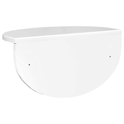 Vägg hylla Väggmonterat 2 st Högblanka vita 38 x 19 x 19 cm