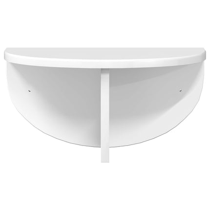 Vägg hylla 2 pcs Högblanka vita 38 x 19 x 19 cm Konstruerat trä