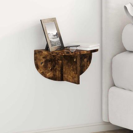Vägg hylla Väggmonterad Rökt ek 38 x 19 x 19 cm Konstruerat trä