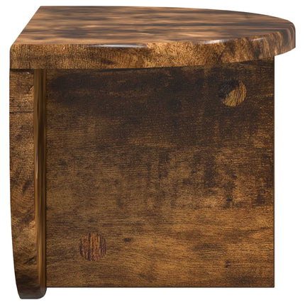 Vägg hylla 2 pcs Rökt ek 38 x 19 x 19 cm Konstruerat trä