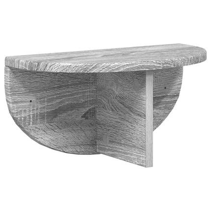 Vägg hylla 2 pcs Grå Sonoma 38 x 19 x 19 cm Konstruerat trä