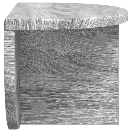 Vägg hylla 2 pcs Grå Sonoma 38 x 19 x 19 cm Konstruerat trä