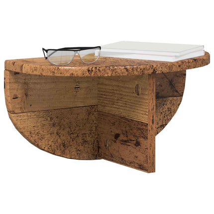 Vägg hylla 2 pcs Gammalt trä 38 x 19 x 19 cm Konstruerat trä