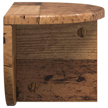 Vägg hylla 2 pcs Gammalt trä 38 x 19 x 19 cm Konstruerat trä