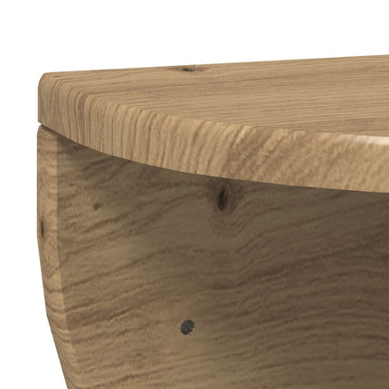 Vägg hylla 2 pcs Artisan Ek 38 x 19 x 19 cm Konstruerat trä