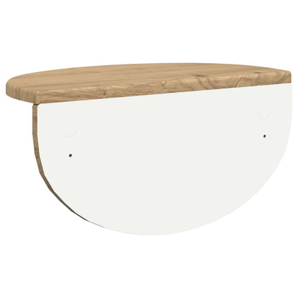 Vägg hylla 2 pcs Artisan Ek 38 x 19 x 19 cm Konstruerat trä