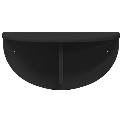 Vägg hylla 2 pcs Svart 48 x 24 x 24 cm Konstruerat trä
