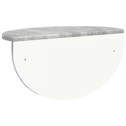 Vägg hylla 2 pcs Betonggrå 48 x 24 x 24 cm Konstruerat trä