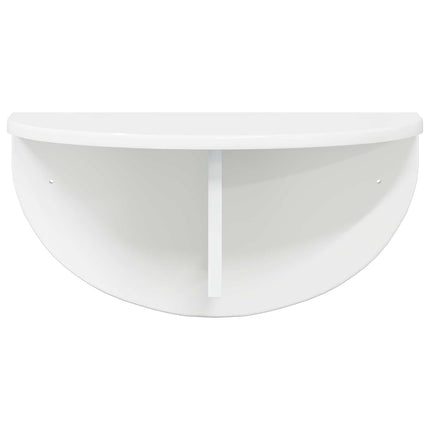 Vägg hylla Högblanka vita 48 x 24 x 24 cm Konstruerat trä