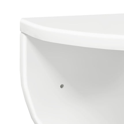 Vägg hylla 2 pcs Högblanka vita 48 x 24 x 24 cm Konstruerat trä