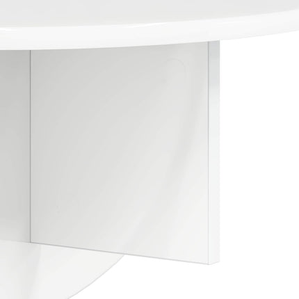 Vägg hylla 2 pcs Högblanka vita 48 x 24 x 24 cm Konstruerat trä