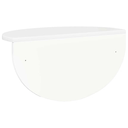 Vägg hylla Väggmonterat 2 st Högblanka vita 48 x 24 x 24 cm
