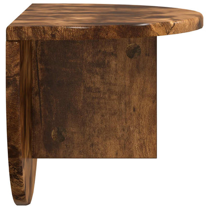 Vägg hylla Väggmonterad Rökt ek 48 x 24 x 24 cm Konstruerat trä
