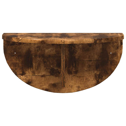 Vägg hylla 2 pcs Rökt ek 48 x 24 x 24 cm Konstruerat trä
