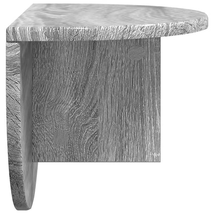 Vägg hylla Väggmonterat 2 st Grå Sonoma 48 x 24 x 24 cm
