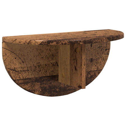 Vägg hylla 2 pcs Gammalt trä 48 x 24 x 24 cm Konstruerat trä