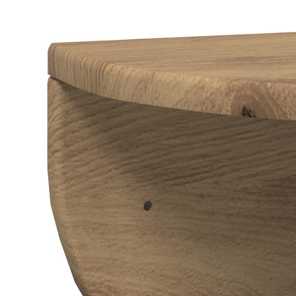 Vägg hylla 2 pcs Artisan Ek 48 x 24 x 24 cm Konstruerat trä