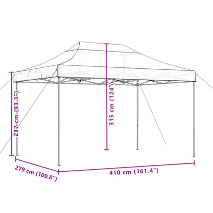 Partytält Svart 279 x 410 x 315 cm Oxford Tyg