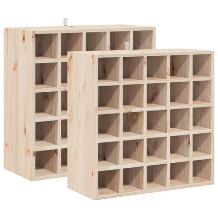 Vinställ 2 st Naturfärg 56 x 25 x 56 cm Massiv furu