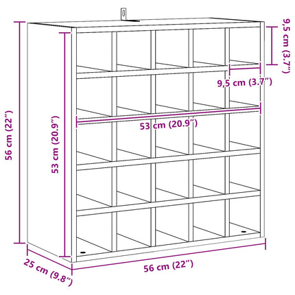 Vinställ 2 st Vit 56 x 25 x 56 cm Massiv furu