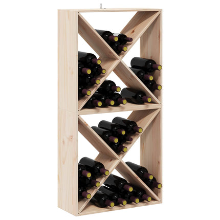 Vinställ 2 pcs Naturfärg 62 x 25 x 62 cm Massiv furu