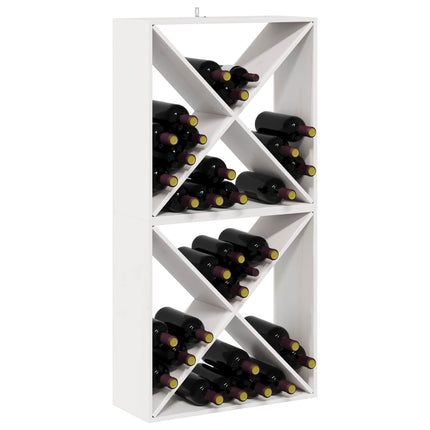 Vinställ 2 st Vit 62 x 25 x 62 cm Massiv furu