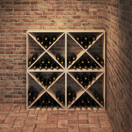 Vinställ 4 pcs Naturfärg 62 x 25 x 62 cm Massiv furu