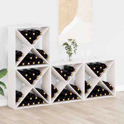 Vinställ 4 pcs Vit 62 x 25 x 62 cm Massiv furu